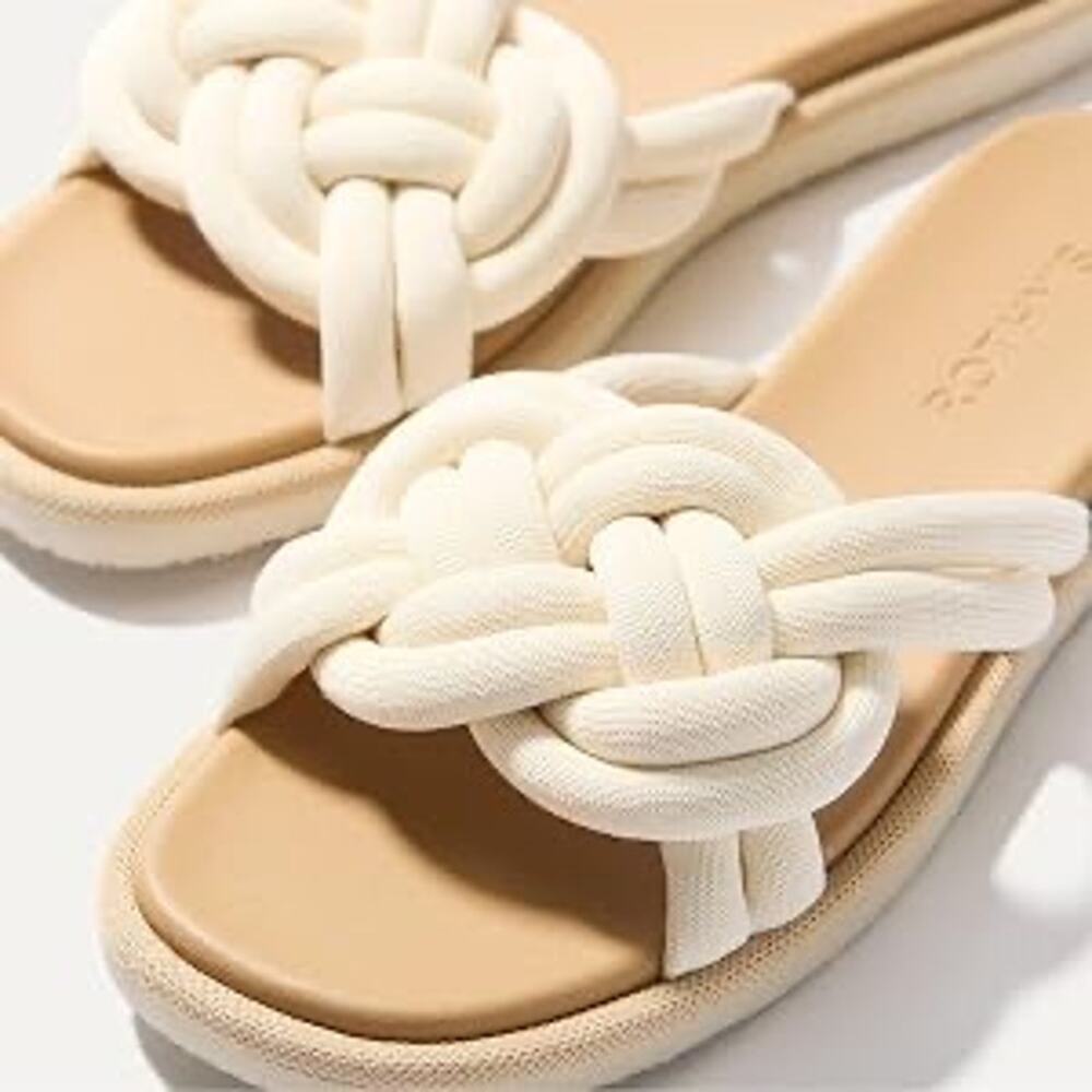 Rothy’s The Summer Sandal White Sand Women’s Size 8.5 New $139